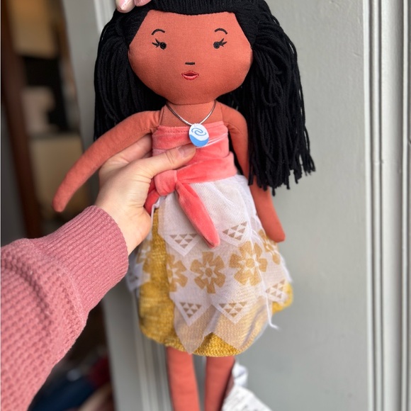 LOT of 2 Disney Ariel AND Moana Pillowfort Pink Throw Pillow Plush Dolls NEW - Picture 6 of 8